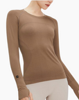 Camille Training Top in Biscuit