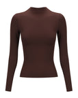 Laura Mock Neck in Espresso
