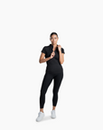 Helen Quarter Sleeve Baselayer in Black