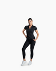 Helen Quarter Sleeve Baselayer in Black