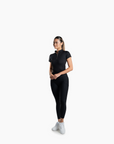 Helen Quarter Sleeve Baselayer in Black